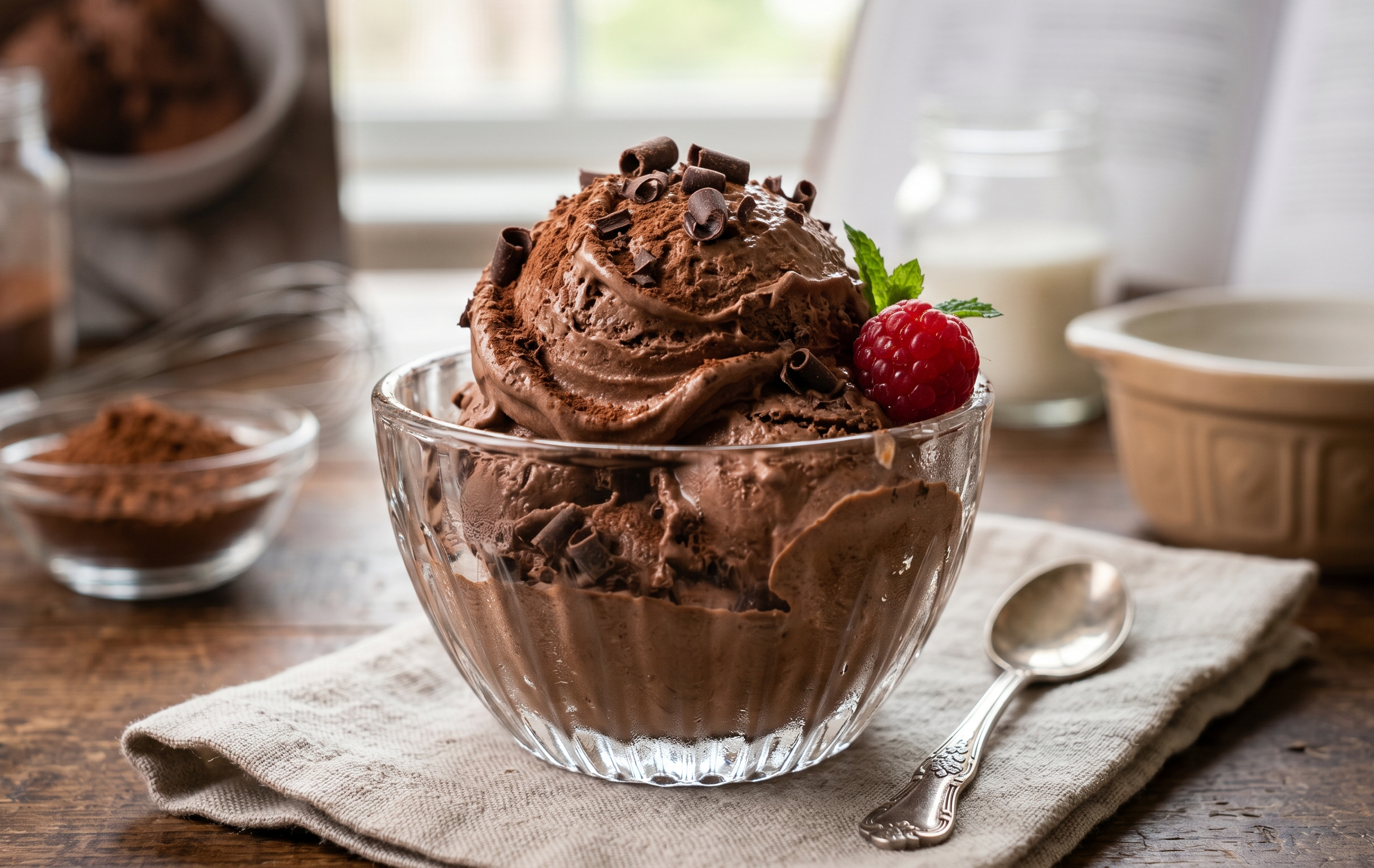 Helado de chocolate